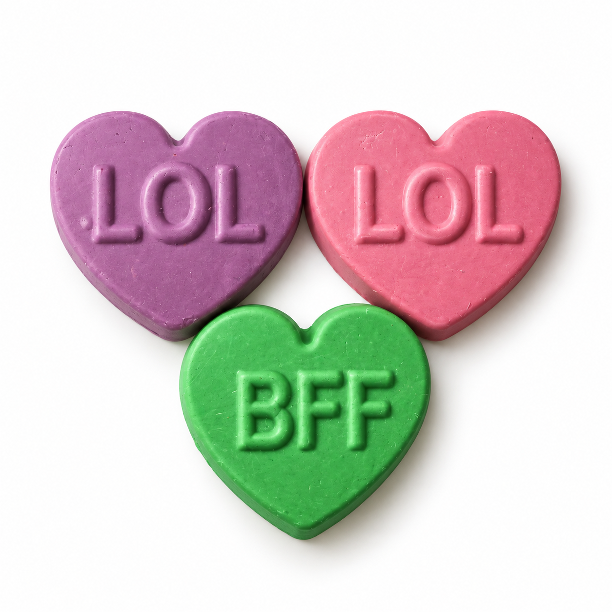 Solid-Color Heart Crayon